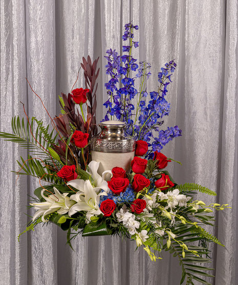 Patriotic Cremation Urn Setting