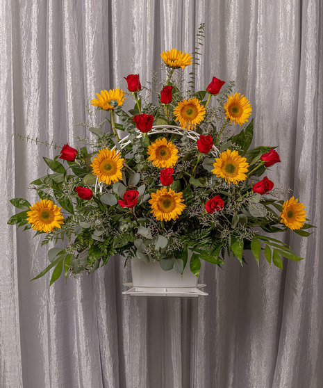 Sunflower Rose Basket