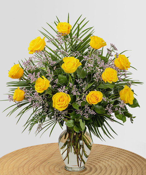 One Dozen Ultimate Yellow Roses